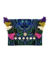 Load image into Gallery viewer, Embroidered Bird Coin Clutch