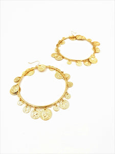 All In Coins Hoop Earring