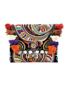 Embroidered Coin Clutch