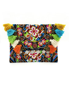 Embroidered Coin Clutch