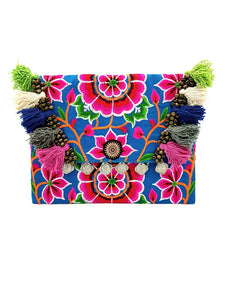 Embroidered Coin Clutch