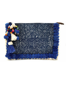 Aztec Pom Pom Clutch