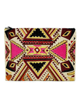 Load image into Gallery viewer, Aztec Zip Clutch