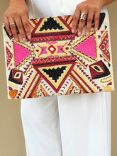 Load image into Gallery viewer, Aztec Zip Clutch