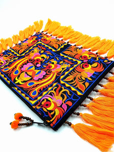 Fire Bird Tassel Clutch