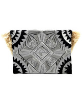 Load image into Gallery viewer, Black Aztec Tassel Clutch