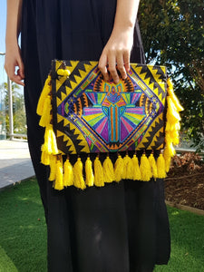 Aztec Tassel Clutch