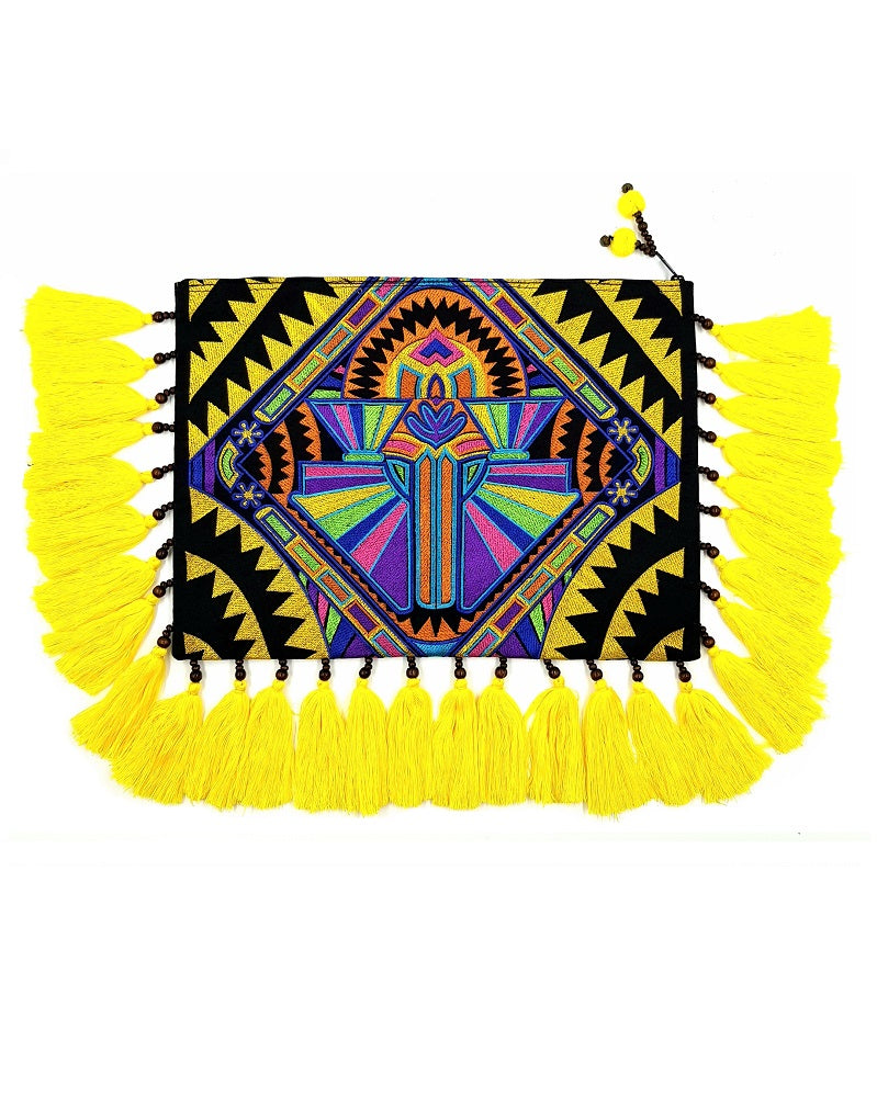 Aztec Tassel Clutch