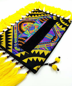 Aztec Tassel Clutch