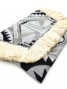 Black Aztec Tassel Clutch