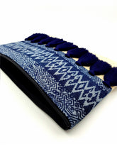 Load image into Gallery viewer, Navy Aztec Tassel Clutch