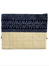 Load image into Gallery viewer, Navy Aztec Tassel Clutch