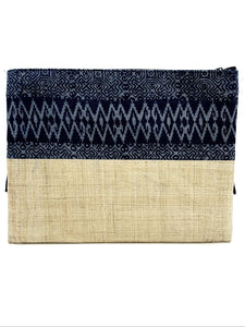 Navy Aztec Tassel Clutch